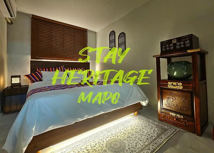 公寓 Mapo Hanok Vibe 3br Group 4 Queen Beds